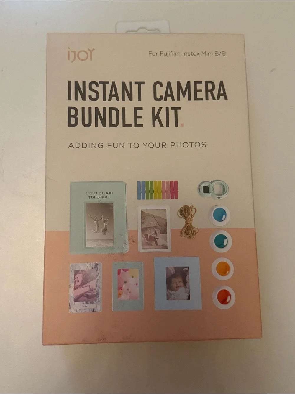 Fujifilm Instant Camera Bundle Kit – Peach and Light Blue Accents